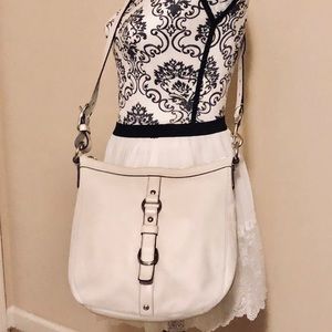 Coach Off White Hobo Leather Bag F14018